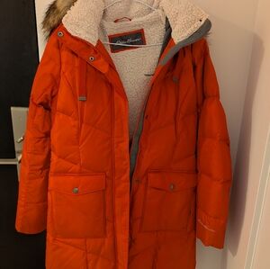 Eddie Bauer Women's Red Puffer Coat